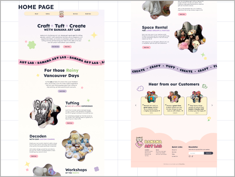 Redesigned home page