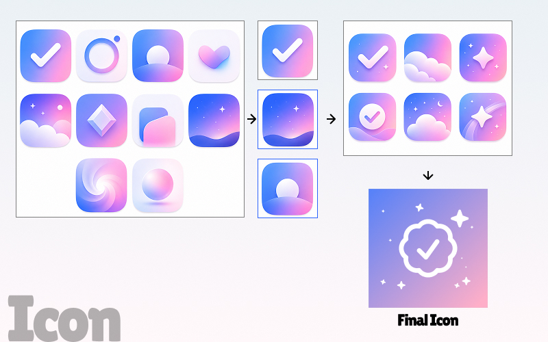 Icon selection process