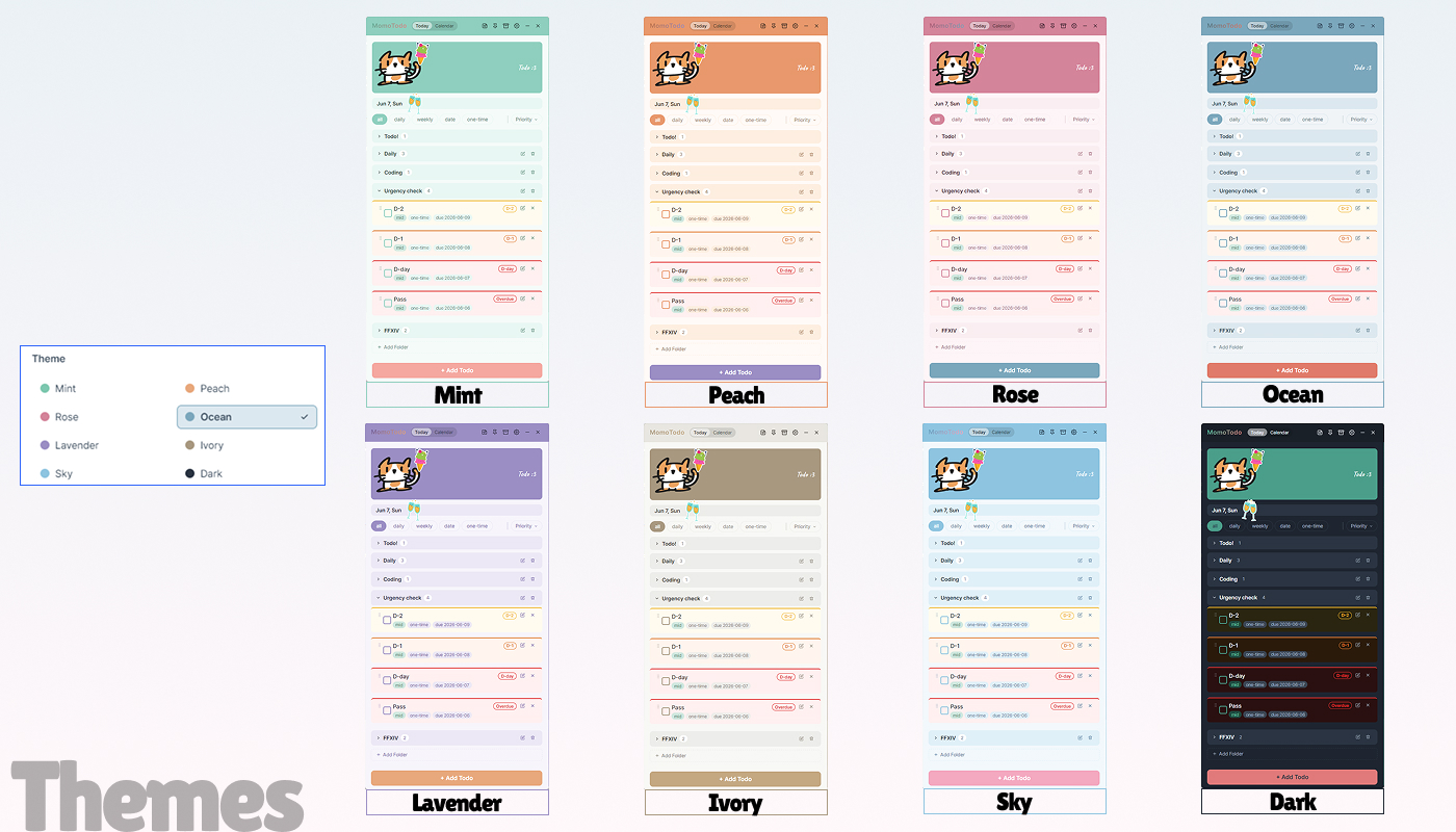 6 themes